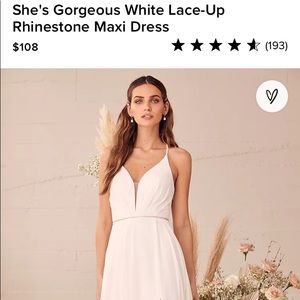 Lulu’s White Wedding Dress! Brand new with TAGS!